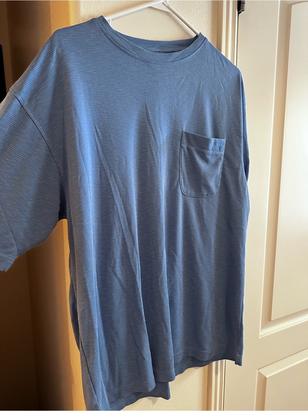 BAMBOO Short-Sleeve Pocket Tee in Slate Blue
